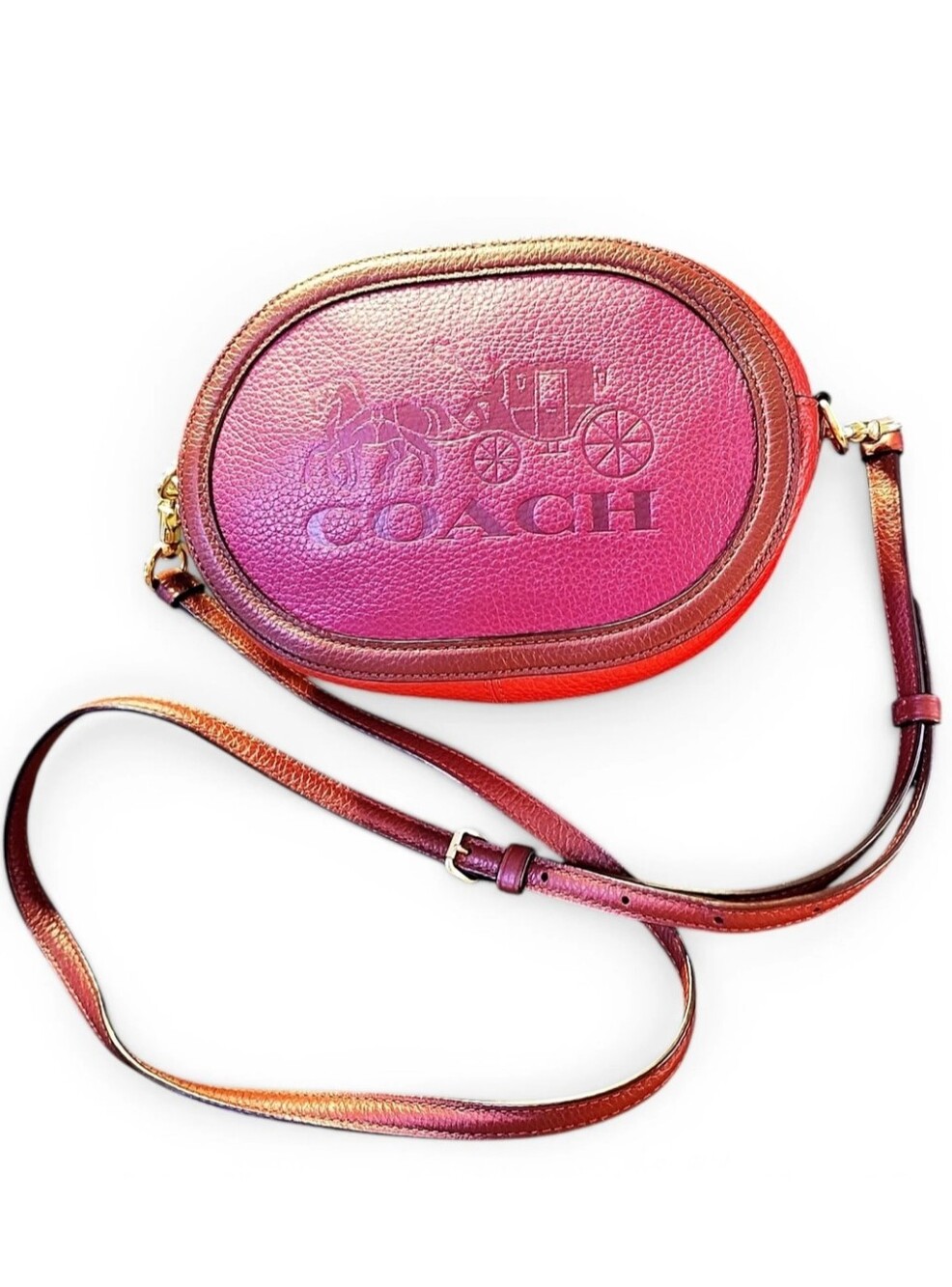 COACH Camera Bag Colorblock Leather Crossbody Bag